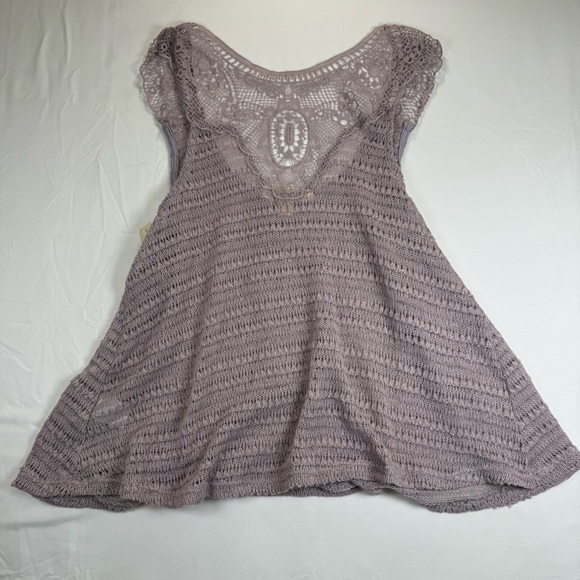 Nordstrom Lace Knit Top in‎ Lavender - Picture 6 of 7